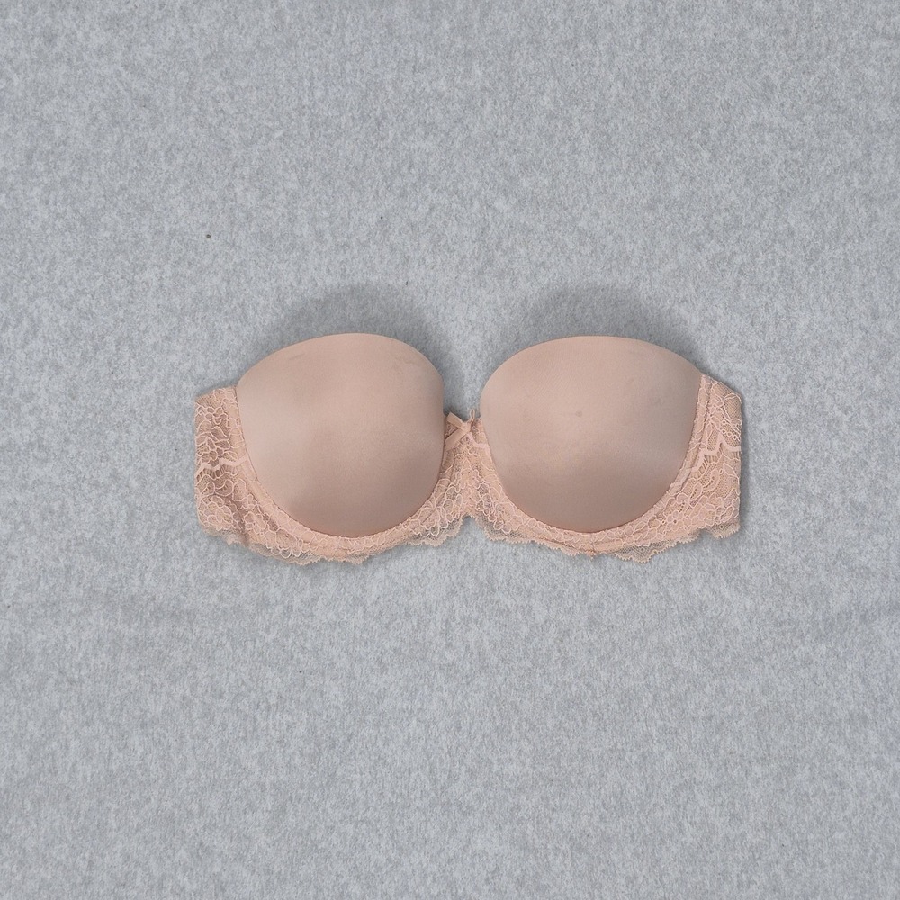 Victoria Secret Women Bra 34D Beige Dream Angels Multi Way Strapless Underwired